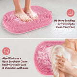 No-Bend Shower Foot Scrubber Mat – Wash Your Feet without Bending